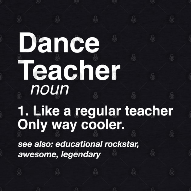 Dance Teacher Definition Career Defined Job Dancer Gift by Inspire Enclave